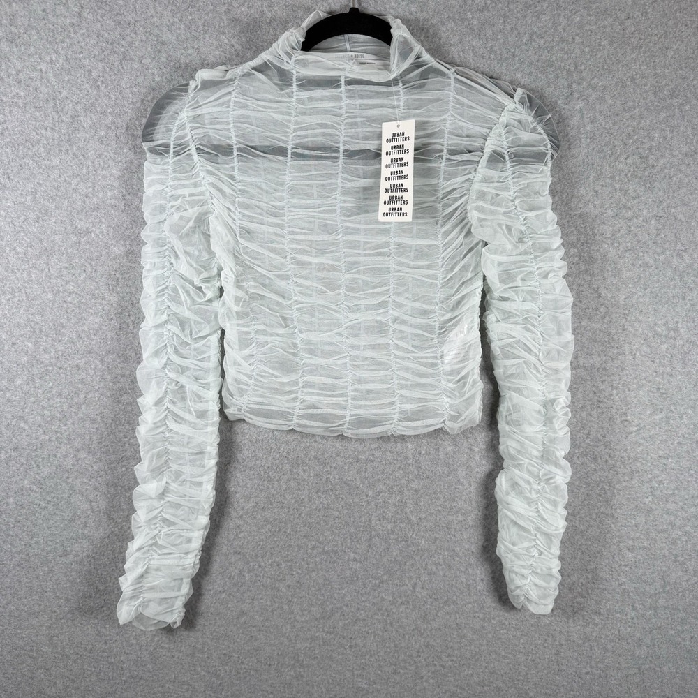 SIlence noise sheer shirt womens small urban‎ outfitters long sleeve mock neck